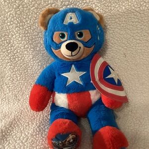Build A Bear Marvel Captain America Plush Toy - With Shield